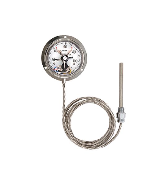 Electric Contact Thermometers For Bottom Mounted Capillaries Connection