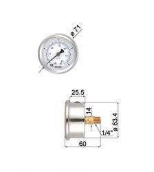 Filled Bourdon Tube Pressure Gauges