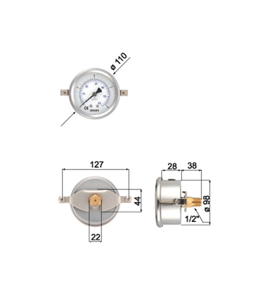 Filled Bourdon Tube Pressure Gauges