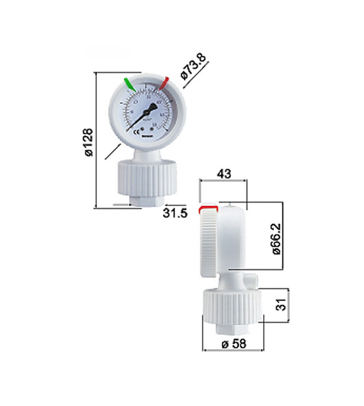 PVDF-Diaphragm Pressure Gauges